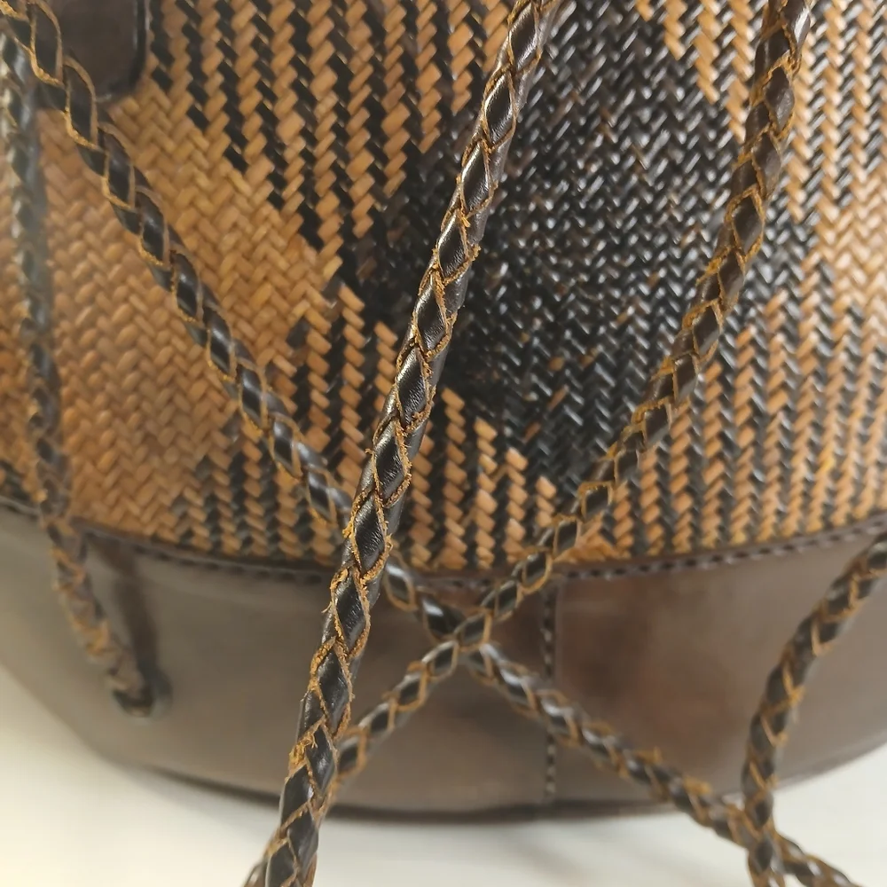 Vintage Inge Christopher Large Indonesian Leather Handbag